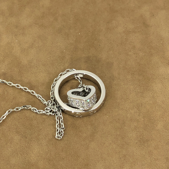 To Infinity and Back with My Heart CZ Necklace - Picture 1 of 7